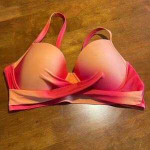 Pink and Orange Bikini Swim Top Push Up Underwire New Plus Size 1X